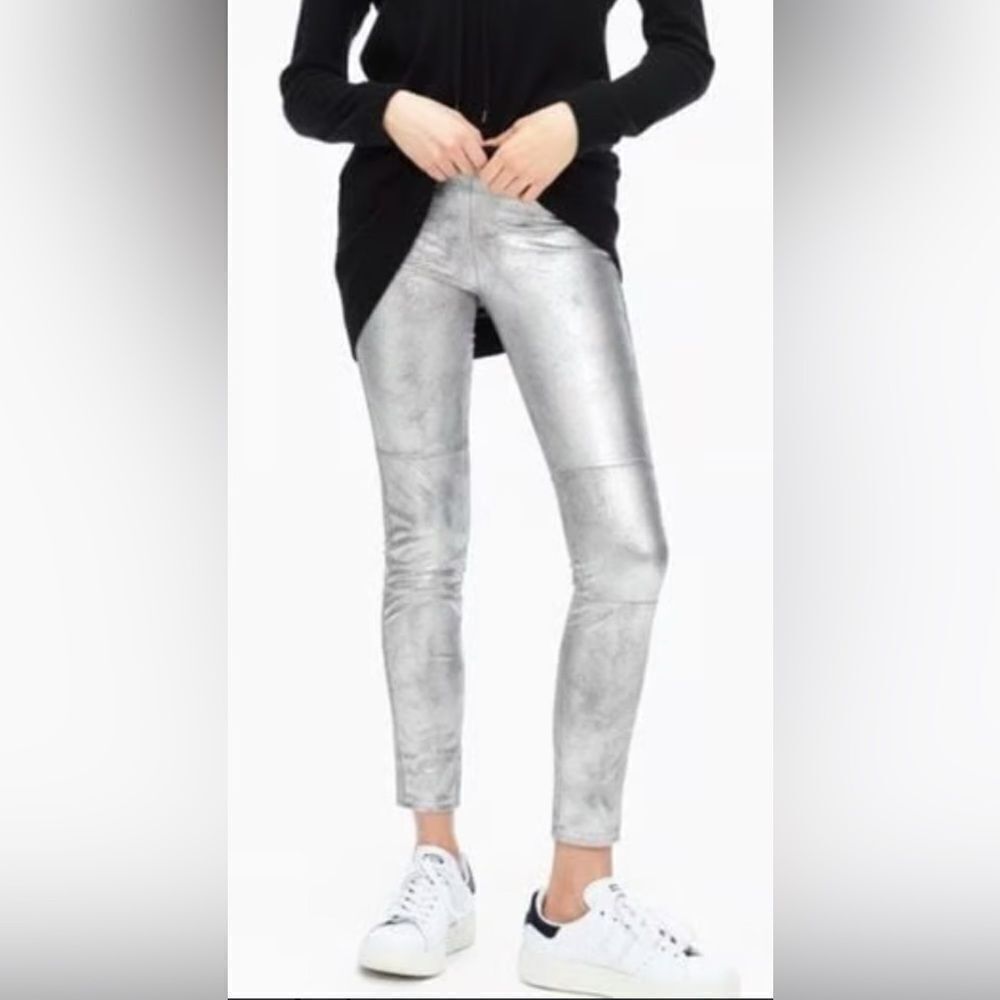 Splendid Silver Leggings Pants Bodycon Size Small